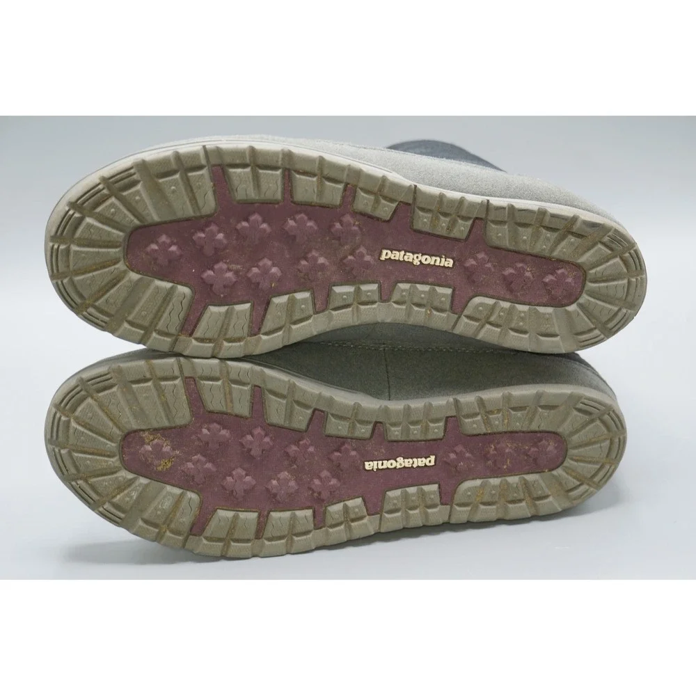 Women's Sz 8 M Patagonia Activist Puff High Waterproof Boots Black‎ Dark Currant